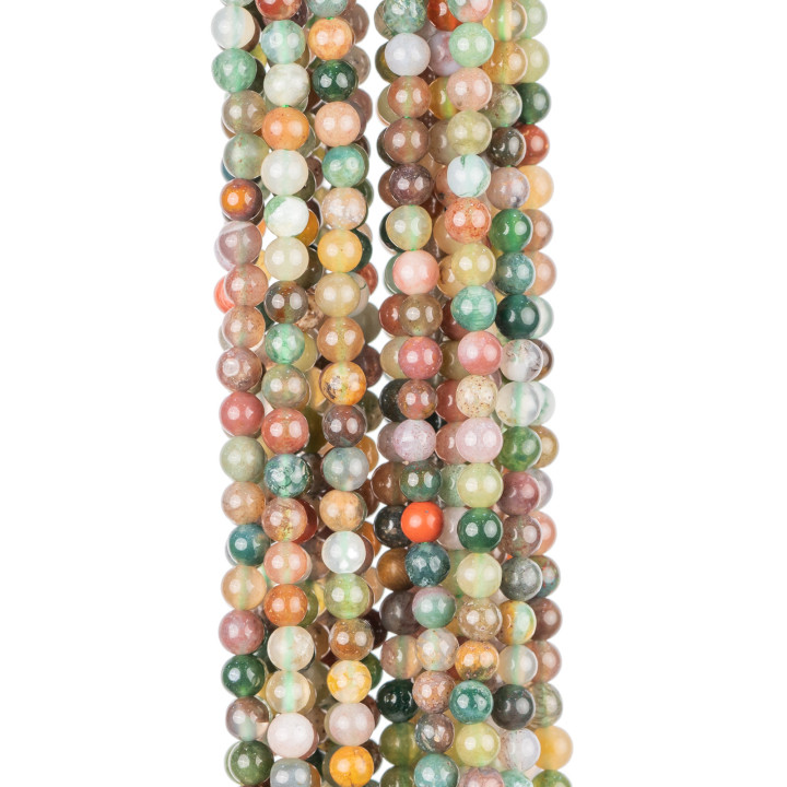 Agata Indiana Tondo Liscio  3mm