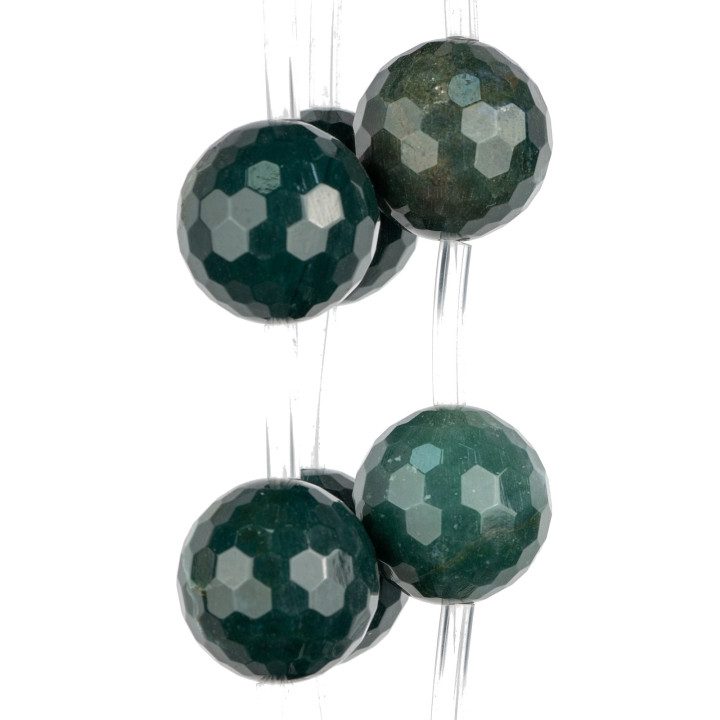 Agata Indiana Muschiata Perlina Tonda Sfaccettata 25mm 8pz