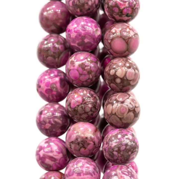 Ágata Océano Rosa Redonda Lisa 10mm