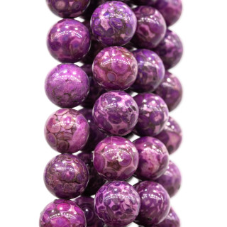 Ágata Océano Morada Redonda Lisa 10mm