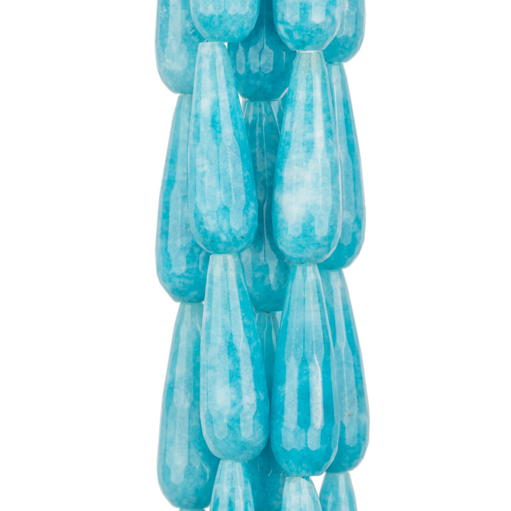 Angelite Gocce Briolette Sfaccettate 10x30mm