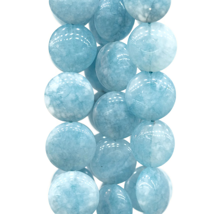 Moneda Angelite Redondo Plano Liso 15mm Transparente