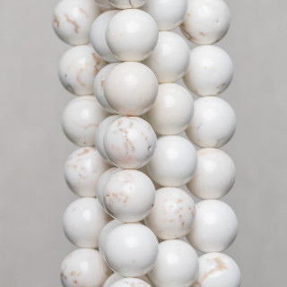 Aulite Magnesite Λευκός Στρογγυλός Λείος 14mm