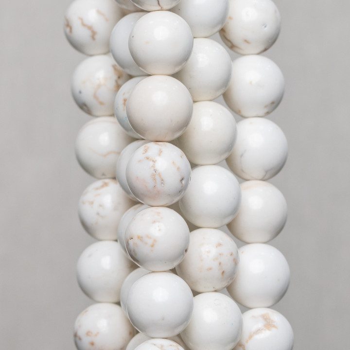 Aulit Weißer Magnesit Glatt Rund 14mm