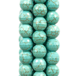 Faceted Turquoise Aulite 10mm