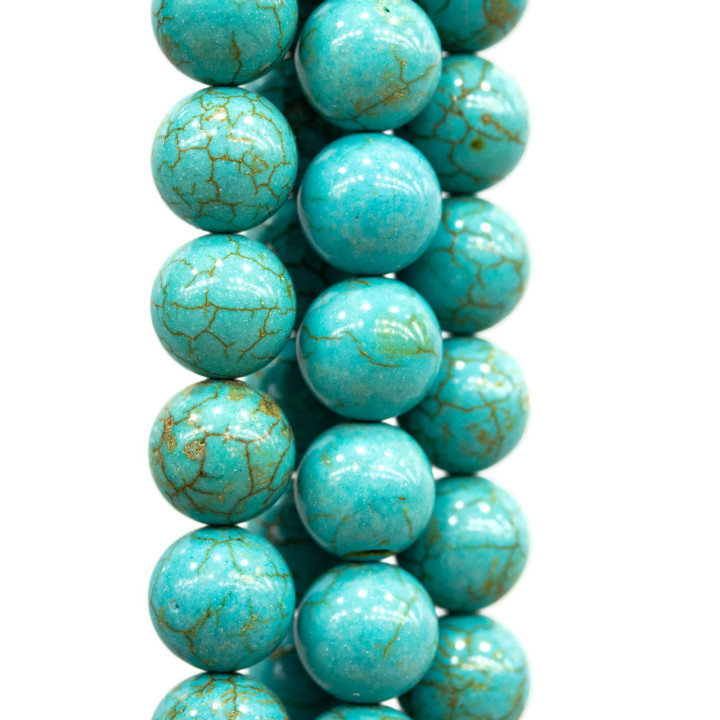 Aulite Türkis rund glatt 18mm