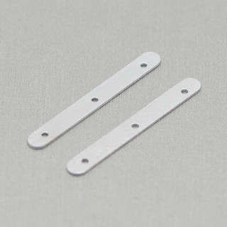 Barre d'espacement en argent sterling 925 3x26mm 14pcs plaqué rhodium