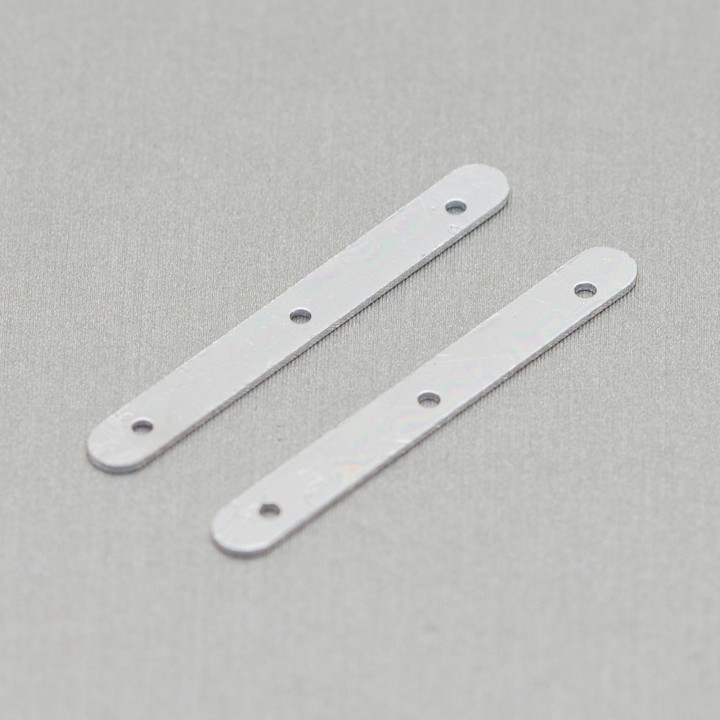 Barretta Distanziatore Di Argento 925 A 3 Fili 3x26mm 14pz Rodiato