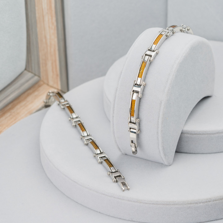 Bracciale Di Acciaio Larghezza  5mm Mod28090