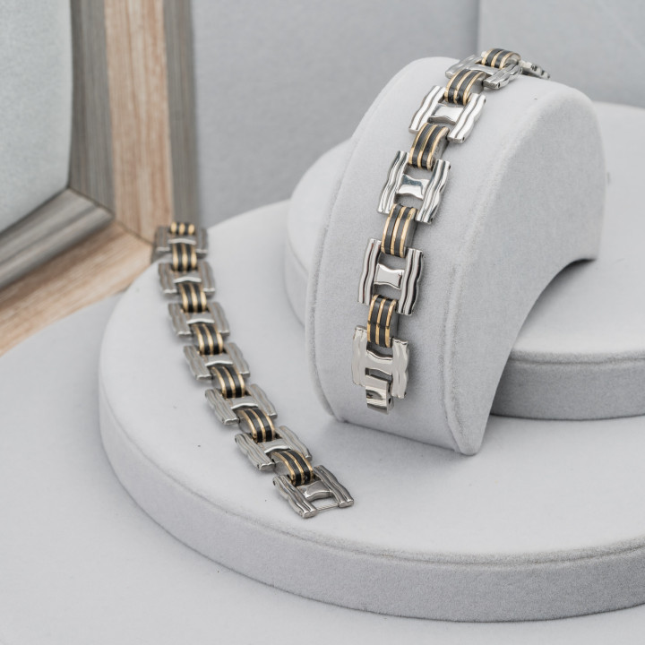 Bracelet Acier Largeur 15mm Mod26935 Noir