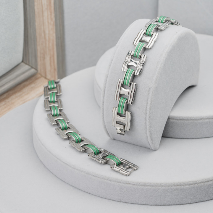 Bracelet Acier Largeur 15mm Mod26935 Vert