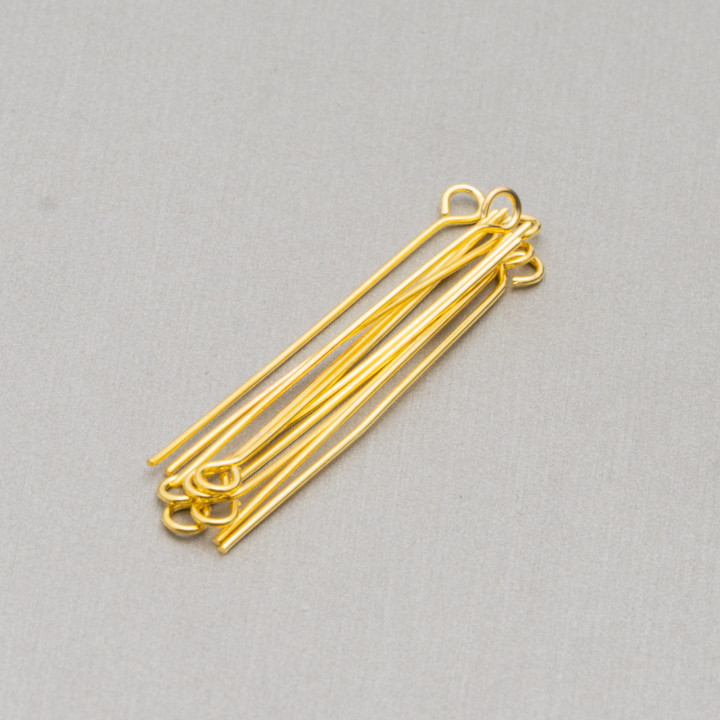 Clavos Laton Base Anilla 0.7x50mm 80g Dorado