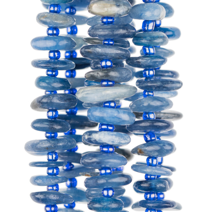 Unregelmäßige Kyanit-Unterlegscheiben, getrommelt, 10–14 mm