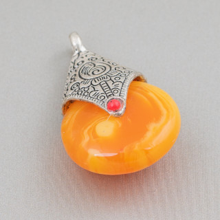 Pendant Metal And Resin 27x45mm 1pc