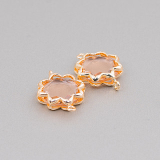 Cat Eye Laiton Composant Connecteur Morning Star 16mm 8pcs Champagne