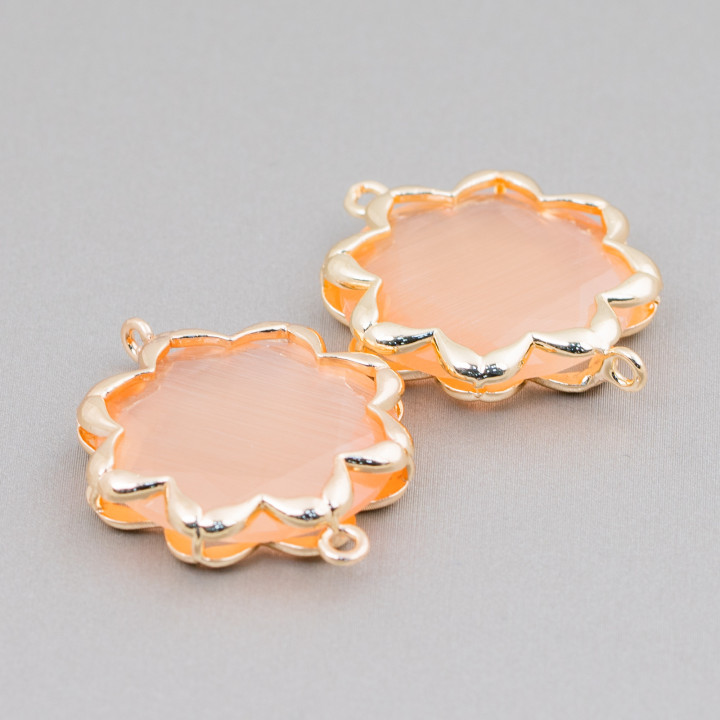 Connettore Componente Di Ottone Con Occhio Di Gatto Stella Del Mattino 25mm 4pz Pesca