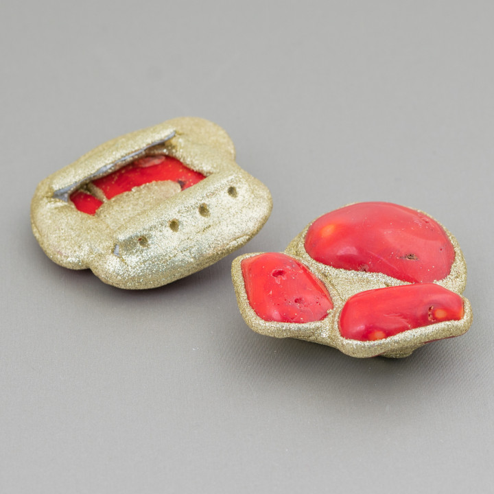 Mittelkomponente mit Hartsteinen und Glitter Multiwire 40-55mm 1pc MOD5