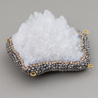 Εξάρτημα σύνδεσης ακατέργαστων χαλαζιών και στρας μαρκασίτη 30-40mm 1τμχ