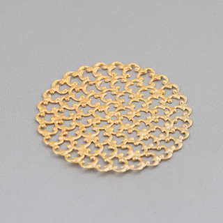 Componente Connettore Filigrana Di Bronzo Tondo 50mm 30pz