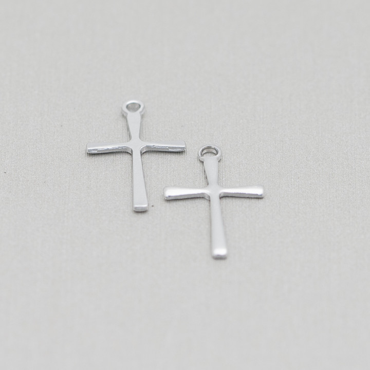 Composant Acier Pendentif Croix 10x16mm 100pcs