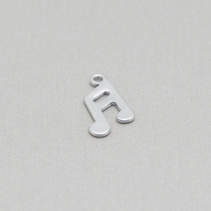 Componente Di Acciaio Nota Musicale Pendente 08x13mm 120pz