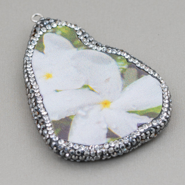 Componente Di Agata Piastra Con Strass Marcasite Misura Variabile 38-65mm 1pz MOD4