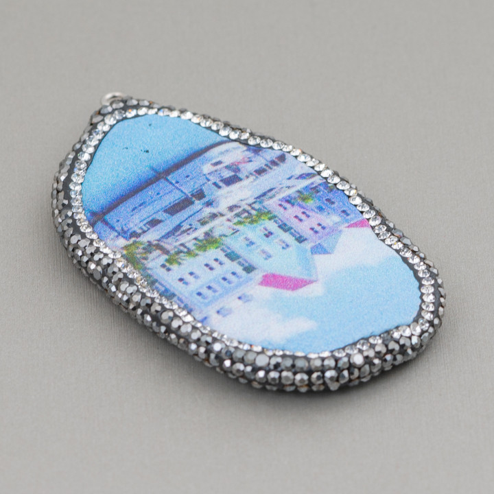 Componente Di Agata Piastra Con Strass Marcasite Misura Variabile 38-65mm 1pz MOD6