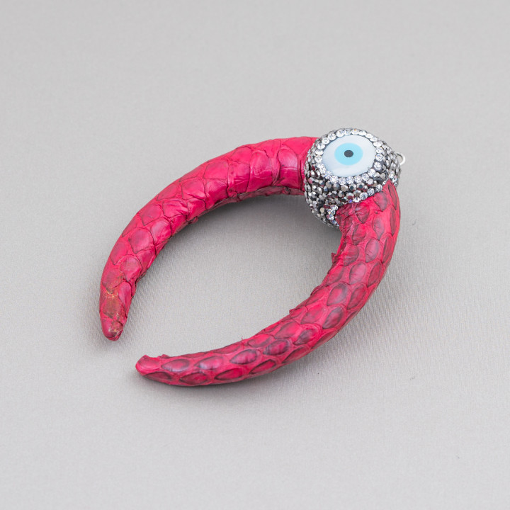 Faux Leather Intermediate Component With Marcasite Rhinestones And Semi-precious Stones Cabochon 50x70mm 1pc Red