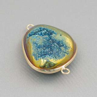 Component Stones Druzi AB Set mit 2 unregelmäßigen Ringen, verstellbare Größe 20-35 mm, 1 Stk