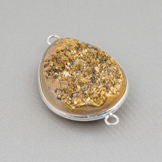 Component Stones Druzi AB Set mit 2 unregelmäßigen Ringen, verstellbare Größe 20–35 mm, 1 Stück, MOD5