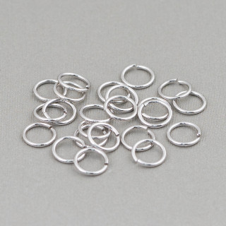 Contromaglia 925 Silberringe offen 8mm Draht 0,9mm 10gr Rhodium