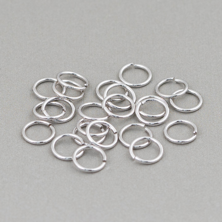 Counterlink 925 Silver Open Rings 8mm Wire 0.9mm 5gr Rhodium Plated