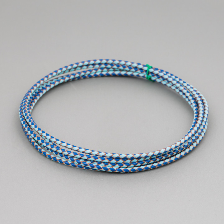 Cordon Cuir Véritable Tressé 3mm 2 Mètres Mix 4