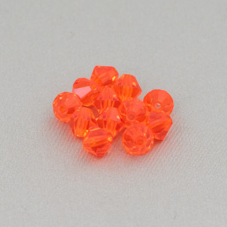 Swarovski Bicone Crystals 06mm Brand Preciosa - 50pcs - Fluo Orange