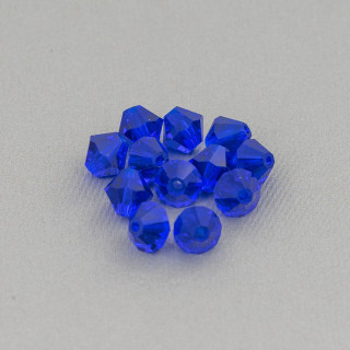 Swarovski Bicone Crystals 06mm Brand Preciosa - 50 τμχ - Electric Blue