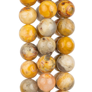 Jaspe Picasso Redondo Amarillo Liso 12mm