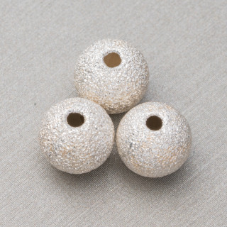 Spacer 925 Satin Silver Balls 08mm 10pcs Silver
