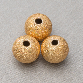 Distanzkugeln 925 Satin Silber 08mm 10St Golden