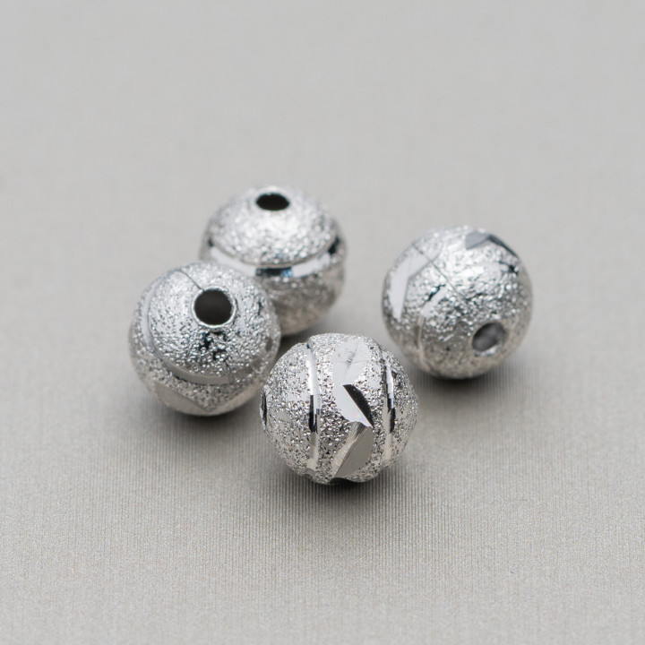 Distanzkugeln Messing satiniert 06mm 80gr (320pz) Rhodium