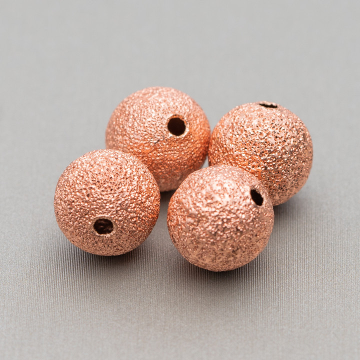 Spacer Satin Brass Balls 08mm 80gr (160τμχ) Rose Gold
