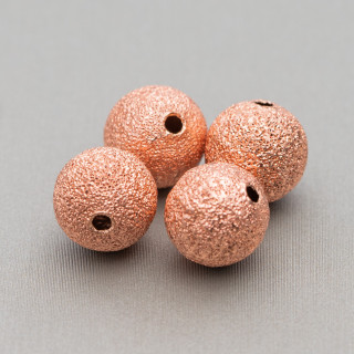 Espaciador De Bolas De Latón Satinado 10mm 80gr (115pcs) Oro Rosa