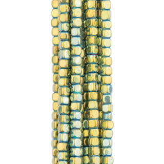 Cube Hématite Biseauté 02mm Vert