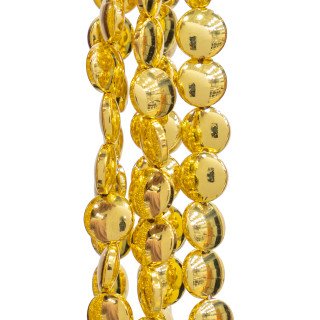 Moneda Hematites Redondo Plano Liso 12mm Oro 18k