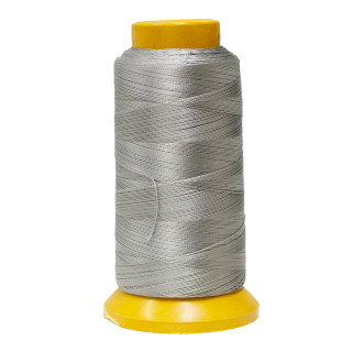 Hilo Nylon Algodon Para Enhebrar Perlas Y Piedras Con Nudos 100mt 1ud Gris