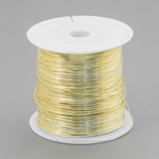 Filo di Ottone Modellabile Protetto Contro Ossidatura Perfetto per Creazione di Gioielli e Bijoux Misura 0,3mm 250gr Oro 18k