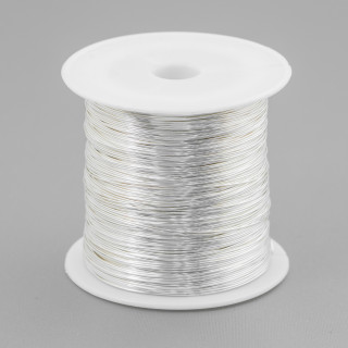 Filo di Ottone Modellabile Protetto Contro Ossidatura Perfetto per Creazione di Gioielli e Bijoux Misura 0,5mm 250gr Argentato