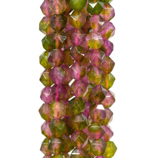 Floral Jade Icosahedron Faceted 8mm