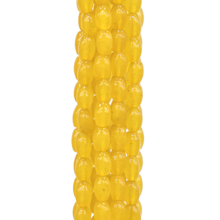 Yellow Jade Smooth Rice 4x6mm