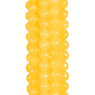 Jade Jaune Facette 08mm Transparent