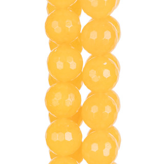 Faceted Yellow Jade 18mm Intense